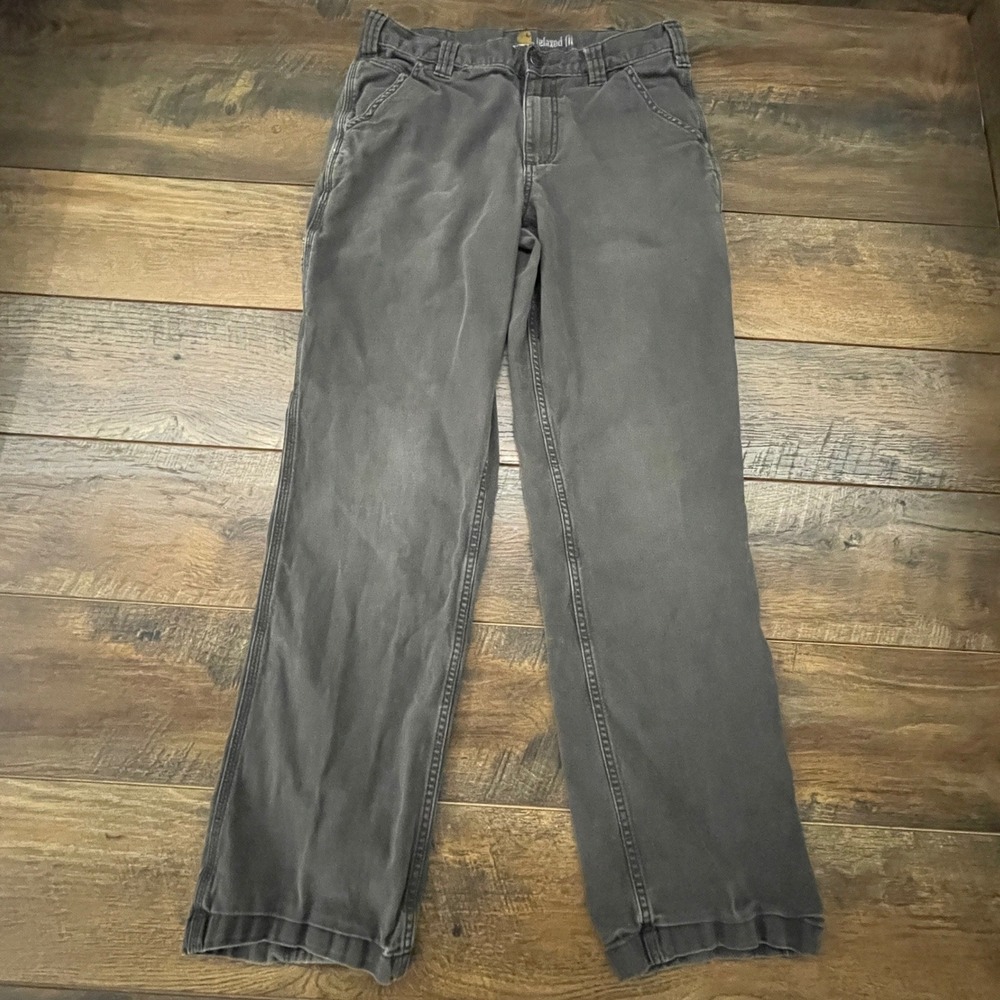 Carhartt Relaxed Fit Rugged Flex Canvas Work Pants Gray 32x32 Streetwear Grunge